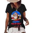 Beagle 4Th Of July For Beagle Lover Beagle Mom Dad July 4Th Women's Short Sleeve Loose T-shirt Black