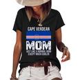 Cape Verdean Mom Cape Verde Flag Design For Mothers Day Women's Short Sleeve Loose T-shirt Black