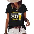 Cheers And Beers To 50 Years 50Th Funny Birthday Party Gift Women's Short Sleeve Loose T-shirt Black