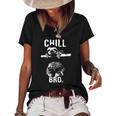 Chill Bro Cool Sloth On Tree Women's Short Sleeve Loose T-shirt Black