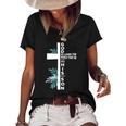 Christian Cross Bible Faith Quote John 316 Women's Short Sleeve Loose T-shirt Black