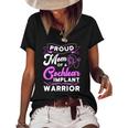 Cochlear Implant Support Proud Mom Hearing Loss Awareness Women's Short Sleeve Loose T-shirt Black