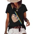 Cute Sloth Design - New Sloth Climbing A Rainbow Women's Short Sleeve Loose T-shirt Black