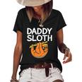 Daddy Sloth Lazy Cute Sloth Father Dad Women's Short Sleeve Loose T-shirt Black