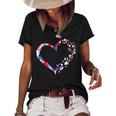 Dog Mom Dad Puppy Love Dogs Paw Heart Tie Dye 4Th Of July Women's Short Sleeve Loose T-shirt Black