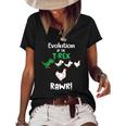 Evolution Of Therex Rawr Chicken Dinosaur Funny Gifts Women's Short Sleeve Loose T-shirt Black