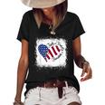 Faith Family Freedom Patriotic 4Th Of July Christian Girl Women's Short Sleeve Loose T-shirt Black