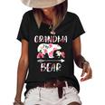 Floral Bear Matching Family Outfits Funny Grandma Bear Women's Short Sleeve Loose T-shirt Black