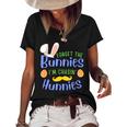 Forget The Bunnies Im Chasing Hunnies Funny Boys Easter Gift Women's Short Sleeve Loose T-shirt Black