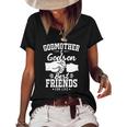 Funny Godmother And Godson Best Friends Godmother And Godson Women's Short Sleeve Loose T-shirt Black