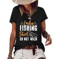 Funny Lucky Fishing Pole Graphic For Women And Men Fishermen Women's Short Sleeve Loose T-shirt Black