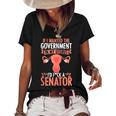 Government In My Uterus Feminist Reproductive Women Rights Women's Short Sleeve Loose T-shirt Black