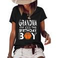 Grandma Of The Birthday Boy Party A Favorite Boy Basketball Women's Short Sleeve Loose T-shirt Black