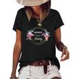 Happiness Is Being A Ammy Mothers Day Gift Grandma Flower Women's Short Sleeve Loose T-shirt Black