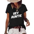 Hey Auntie Family Matching Gift Women's Short Sleeve Loose T-shirt Black