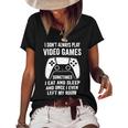I Dont Always Play Video Games Funny Gamer 10Xa72 Women's Short Sleeve Loose T-shirt Black