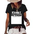 Its My 7Th Birthday Sign My 7 Years Men Women Kids Women's Short Sleeve Loose T-shirt Black