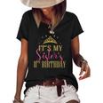Its My Sisters 11Th Birthday Girls Party Family Matching Women's Short Sleeve Loose T-shirt Black