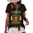 Juneteenth Is My Independence Day Black Women 4Th Of July Women's Short Sleeve Loose T-shirt Black