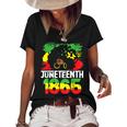 Juneteenth Is My Independence Day Black Women Freedom 1865 Women's Short Sleeve Loose T-shirt Black