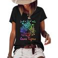Just A Girl Who Loves Tigers Retro Vintage Rainbow Graphic Women's Short Sleeve Loose T-shirt Black