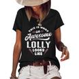 Lolly Grandma Gift This Is What An Awesome Lolly Looks Like Women's Short Sleeve Loose T-shirt Black
