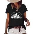 Mountains There Was Jesus In The Valley Faith Christian Women's Short Sleeve Loose T-shirt Black