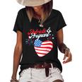 Patriotic And Pregnant 4Th Of July Pregnancy Announcement Women's Short Sleeve Loose T-shirt Black
