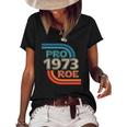 Pro Roe 1973 Roe Vs Wade Pro Choice Womens Rights Retro Women's Short Sleeve Loose T-shirt Black