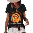 Rainbow In June We Wear Orange Gun Violence Awareness Women's Short Sleeve Loose T-shirt Black