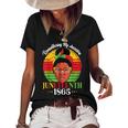 Remembering My Ancestors Juneteenth 1865 Independence Day Women's Short Sleeve Loose T-shirt Black