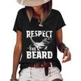 Respect The Beard Bearded Dragon Dad Mom Women's Short Sleeve Loose T-shirt Black