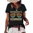 Retro Last Day Of School Schools Out For Summer Teacher Gift V2 Women's Short Sleeve Loose T-shirt Black