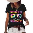 Tie Dye Last Day Of School Schools Out For Summer Teacher Women's Short Sleeve Loose T-shirt Black