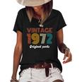 Vintage 1972 Original Parts 50Th Birthday 50 Years Old Gift Women's Short Sleeve Loose T-shirt Black