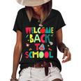 Welcome Back To School Happy First Day 488 Shirt Women's Short Sleeve Loose T-shirt Black