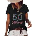 Womens 50 & Fabulous 1972 50Th Celebration For Ladies Women's Short Sleeve Loose T-shirt Black
