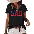Womens American Dad Usa Independence Fathers Day 4Th Of July Women's Short Sleeve Loose T-shirt Black