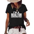 Womens Ask Me For My Card I Am A Realtor Real Estate Women's Short Sleeve Loose T-shirt Black