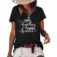 Womens Born Together Friends Forever Twins Girls Sisters Outfit Women's Short Sleeve Loose T-shirt Black
