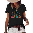 Womens Cute Chemistry Hearts Science Valentines Gift Nerd Women's Short Sleeve Loose T-shirt Black