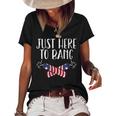 Womens Just Here To Bang Funny Naughty Adult 4Th Of July Men Women Women's Short Sleeve Loose T-shirt Black