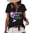 Womens Mega Pint I Thought It Necessary Funny Sarcastic Gifts Wine Women's Short Sleeve Loose T-shirt Black