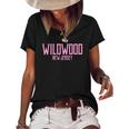 Womens Wildwood New Jersey Nj Vintage Text Pink Print Women's Short Sleeve Loose T-shirt Black