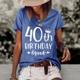 40Th Birthday Squad 40Th Birthday Party Forty Years Old Women's Short Sleeve Loose T-shirt Blue