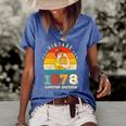 44Th Birthday 1978 Limited Edition Vintage 44 Years Old Women Women's Short Sleeve Loose T-shirt Blue