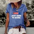 4Th July America Firework Patriot Usa Mens & Womens Women's Short Sleeve Loose T-shirt Blue