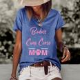 Badass Cane Corso Mom Funny Dog Lover Women's Short Sleeve Loose T-shirt Blue