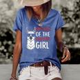 Brother Of The Birthday Girl Matching Birthday Outfit Llama Women's Short Sleeve Loose T-shirt Blue