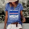 Cape Verdean Mom Cape Verde Flag Design For Mothers Day Women's Short Sleeve Loose T-shirt Blue